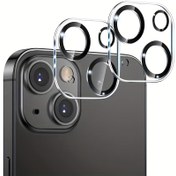 Resim 2 adet Temperli Cam Kamera Lens Koruyucu iPhone 13 14 15 16 Pro Max & iPhone 11 12 Pro Max için 