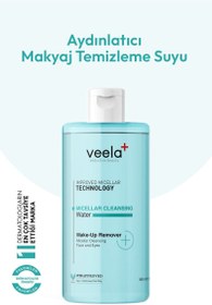 Resim Veela cilt aydınlatıcı yüz ve makyaj temizleme suyu micellar cleansing water 