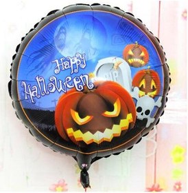 Resim Happy Halloween Balkabağı Folyo Balon 18 inç 