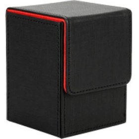 Resim Spibicyy Yugioh Mtg Bağlayıcılar Için Kart Kutusu Destesi Kutusu Kollu Kart Destesi Oyun Kutusu: 100+, Siyah Kırmızı (Yurt Dışından) 