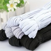 Resim 6 yard yüksek kaliteli beyaz ve siyah elastik bant - çok amaçlı 3-30mm boyut, dayanıklı polyester elastik şerit, DIY dikiş, el işi, saç aksesuarları, gelinlikler ve dikim malzemeleri için uygun 