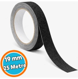 Resim Nzb Yer Kaydırmaz Bant 19 mm x 25 M Kore Üretimi Yüksek Yapışma Güçlü Yapışkanlı Güvenlik Merdiven Bandı 