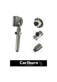 Resim Premium Seri Çok Amaçlı Pratik Kolay Kurulum Su Akış Durdurmalı Filtreli Duş Başlığı 3 Mod Gri 