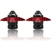 Resim Tongdashop Kırmızı Motosiklet Çerçeve Ön Çatal Koruma Kapağı Tekerlek Koruma Çarpışma Önleyici Alüminyum Aksesuar 