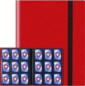 Resim Sunshine022 Kırmızı 9 Cep Kart Dosyası - 360 Derece Dayanıklı Mtg Futbol Beyzbol Koleksiyon Albümü 