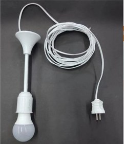 Resim Seyyar Lamba Uzatma Kablolu Takılıştır, 10 Metre, LED Lamba 2x0.75, Tij Duylu, Fiş ve Ampul Dahil 