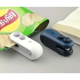 Resim TE Dükkan Mini Şarjlı Poşet Kapatıcı Hem Kesici Hem Yapıştırıcı 