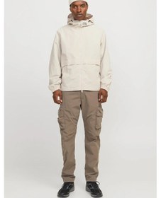 Resim Jack & Jones Erkek Jcounıon Kapüşonlu Fermuarlı Ceket 12274049 Taş Taş 
