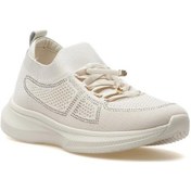 Resim Guja 25y308 Hafif Taş Detaylı Triko Kadın Spor Ayakkabı Beyaz 