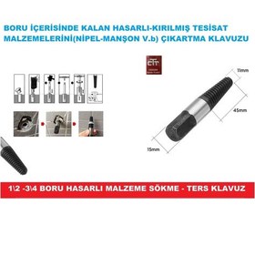 Resim Ters Kılavuz Boru 1-2 - 3-4 İçi Kırılan Hasarlı Nipel V.B Parça 