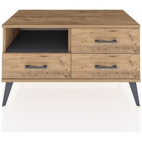 Resim Hyperion Şifonyer Tek Raflı 3 Çekmeceli 88x44x48 Çam-antrasit/çam Antrasit/çam 