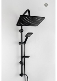 Resim Modern Siyah Robot Duş Seti,siyah,kaliteli Duş Takımı,yağmurlama Tepe Duş Seti,siyah Duş Sistemi Siyah 