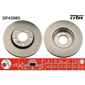 Resim Vw Transporter T5 Fren Diski On 2003-2015 Trw Df4308s 2adettir 