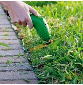 Resim Elde Taşınabilir Kablosuz Elektrikli Çim Biçme Makinesi Mini Taşınabilir Bahçe Düzeltici 