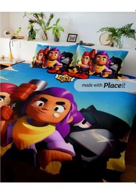 Resim Özel Tasarım Çocuk,tek Kişilik Nevresim Takımı 160x240 Cm Stars 