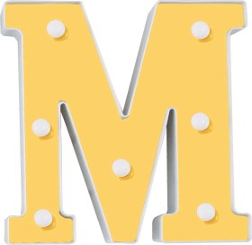 Resim Shineyee Altın Renkli Led Harf Aydınlatması M - Nikah Teklifi, Parti, Doğum Günü Dekorasyon Işığı - Pil Dahil Değil Diğer 