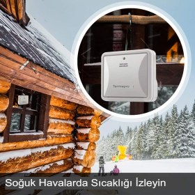 Resim ThermoPro Tx-4 Bağlantılı Su Geçirmez Verici Ek Dış Mekan Ilave Sensörü 