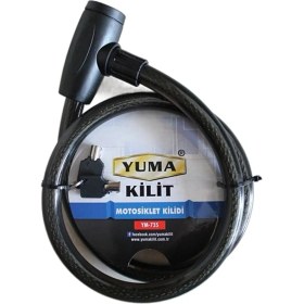 Resim General Yuma YM-735 120 cm 20 mm Motorsiklet Kilidi 
