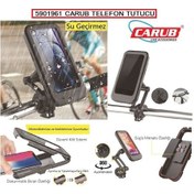 Resim Carub Portatif Universal Motosiklet Bisiklet Su Geçirmez Telefon Tutucu 
