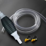 Resim Ayarlanabilir Akış Kolu ile Taşınabilir Çok Fonksiyonlu Emme Hortum Pompası, Koroziyona Dayanıklı PVC Hortum, Dizel/Yağ Çıkarma ve Filtre - Otomotiv, Çiftçi ve Makine Tamirleri için Kompakt Tasarım 