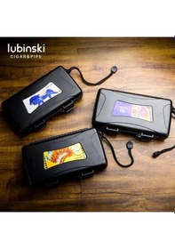 Resim Lubinski Seyahat Puro Kutusu Humidor Kırılmaz Plastik Siyah Lion 5's 