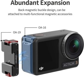 Resim Ulanzi Oa-16 Djı Osmo Action 3 Için Manyetik Pil Kapağı 