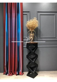 Resim Fon perde Keten Kumaş Peştemal Keşan Desen Trabzon Motifli Perde Çok Renkli 