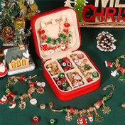 Resim Noel Büyüsü Bilezik Yapım Kiti, Zarif Kırmızı Yeşil Serisi Kendin Yap Boncuk Takı Yapım Kiti, Kadınlar İçin Sanat ve El Sanatları Noel Hediye Seti 