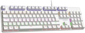Resim Everest KB-MeKanik 1 Lumos USB Rainbow Aydınlatmalı Full Anti-Ghosting Mekanik Gaming Oyuncu Klavye (Beyaz (Red Switch) 