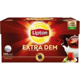 Resim Lipton Extra Dem Demlik Süzen Poşet Siyah Çay 100'lü Paket 