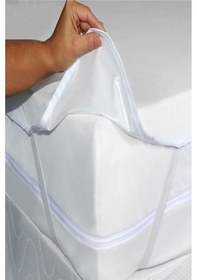 Resim Mycey Sıvı Geçirmez 70x140 Cm Bebek Alezi Pamuklu Köşe Lastikli Beyaz 