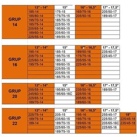 Resim X model 4x4 kar zinciri grup: 38 / ZIX438 