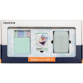 Resim Instax Mini Link 3 Yeşil Akıllı Telefon Yazıcısı Bundle Box 