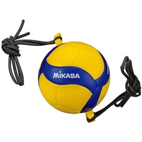 Resim Mikasa V300W-AT-TR No 5 Yapıştırma Lastikli Eğitim Voleybol Topu Mavi Sarı Mavi - Sarı 