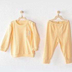 Resim Andywawa Bebek Pijama Takımı 2'li Set Sarı - Sarı / 3-4 Yaş 