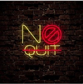 Resim No Quıt Yazılı Neon Tabela Kırmızı 