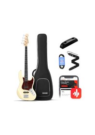 Resim Donner Dpb-510r Jb-style Bas Gitar Vintage White 