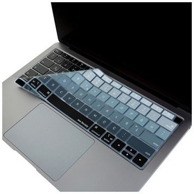 Resim Mcstorey Apple Uyumlu MacBook Air 13 A1932 Türkçe Q Çeviri Klavye Koruyucu Us Klavyeyi Türkçeye Çevirir İnce Silikon Pembe Mavi 