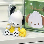 Resim Sanrio for pochacco & Arkadaşları Koleksiyon Figürleri - 1/2 Gizem Kutusu, Sarı Kıyafetli ve Ördekli Sevimli Karikatür Bebekler, PVC Masaüstü Dekorasyonu, Noel Hediyeleri, Araba & Bilgisayar Ekran Aksesuarları, Eğlenceli Tasarım, Dayanıklı Malzeme 