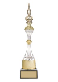 Resim Odak Kupa - Figürlü Kupalar - Bowling / Labut Figürlü Kupalar Fg-032 A - 43 Cm Altın - Beyaz 