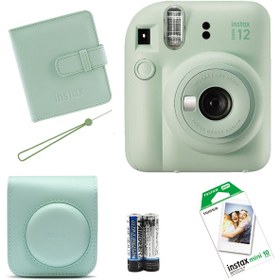 Resim Fujifilm Instax Mini 12 Fotoğraf Makinesi + Askı + Pil + 