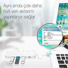 Resim Ally Ads-301c 5 İn 1 Type C Dönüştürücü 4 Usb Portlu Adaptör Hub Çoklayıcı- 5775 