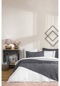 Resim Özdilek Veronica Çift Kişilik Yatak Örtülü Nevresim Takımı Gri 