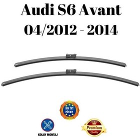 Resim Audi S6 Avant 2012 2013 2014 Uyumlu Araca Özel Ön Cam Muz Tipi Silecek Süpürgesi Takımı 65/53cm 2li Set Silbak 