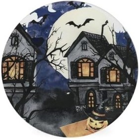 Resim Halloween Blue Servis Tabağı 26 Cm 19951 Açık Gri 