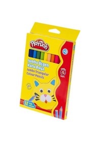Resim Play-doh 12 Renk Jumbo Üçgen Kuru Boya Ku008 
