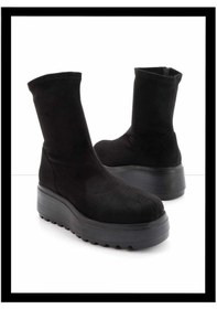 Resim Bambi Siyah Streç Kadın Bot & Bootie K02415015117 001 