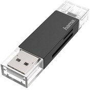 Resim Hama Otg Usb-A + Usb-C Usb 3.0 SD Usb Kart Okuyucu Hama