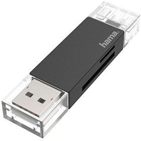 Resim Hama Otg Usb-A + Usb-C Usb 3.0 SD Usb Kart Okuyucu Hama