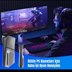 Resim Cosmostech Ps5 Slim Faceplate Kapak Seti – Disc CD & Digital Edition Uyumlu Ön/arka Kasa Değişim Cover Case Gri 